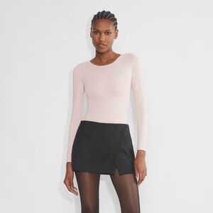 Contour Crew Longsleeve Bodysuit Aritzia Babaton White